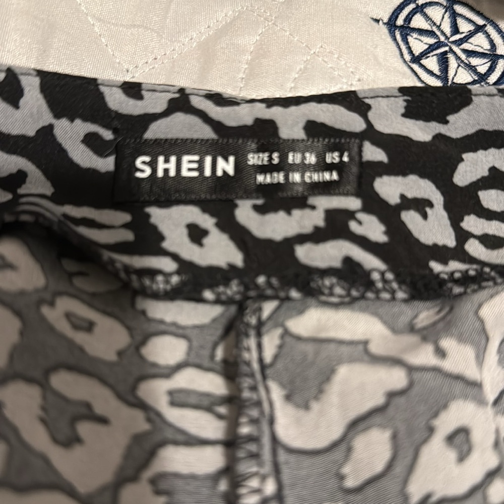 SHEIN Women's Boho  Print Thigh High Waist A Line Split Midi Skirt Size 4 - Picture 7 of 9